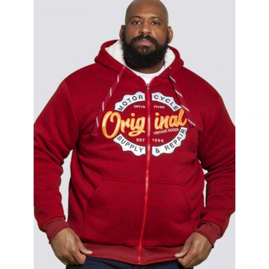 D555 Rylan Hoodie Red - Pulóverek & kapucnis pulóverek - Pulóverek & Kapucnis pulóver 2XL-12XL