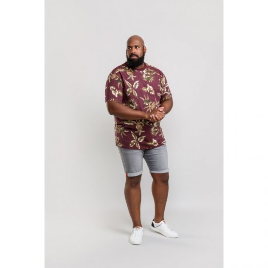 D555 Baxter T-shirt Wine-red - Pólók - Nagyméretű pólók - 2XL-14XL