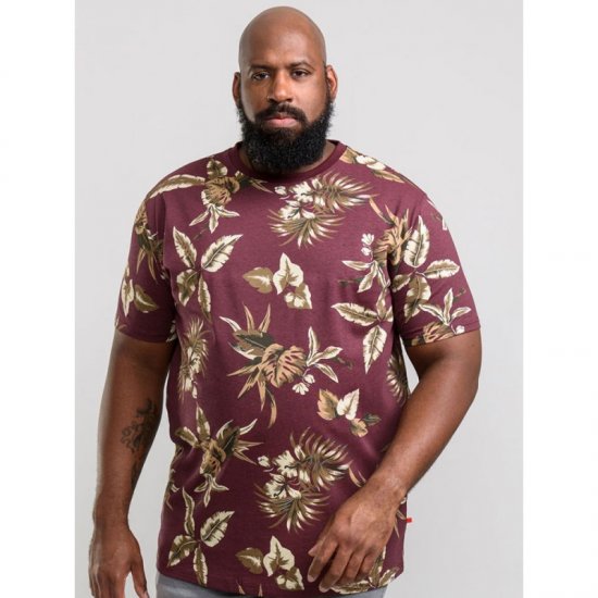 D555 Baxter T-shirt Wine-red - Pólók - Nagyméretű pólók - 2XL-14XL