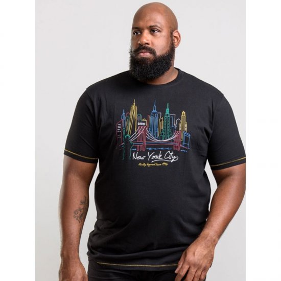 D555 Shelby T-shirt Black - Pólók - Nagyméretű pólók - 2XL-14XL