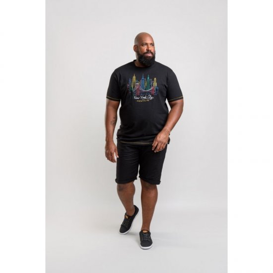 D555 Shelby T-shirt Black - Pólók - Nagyméretű pólók - 2XL-14XL