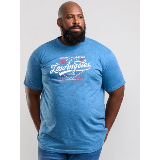 D555 Shelton T-shirt Blue - Pólók - Nagyméretű pólók - 2XL-14XL
