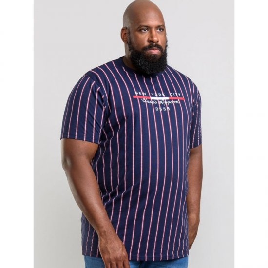 D555 Davis T-shirt Navy - Pólók - Nagyméretű pólók - 2XL-14XL