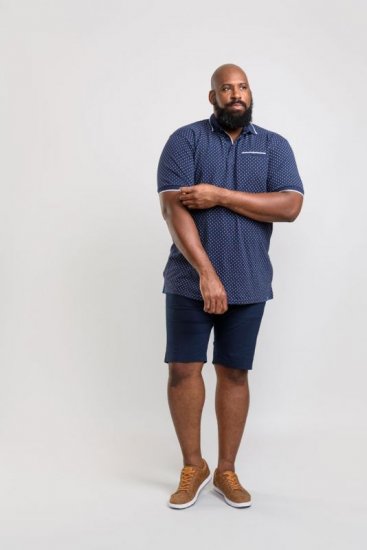 D555 Rogers Printed Polo Navy - Pólóingek - Galléros Pólók 2XL-8XL - Pólóingek 2XL-8XL