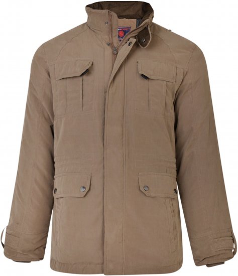 Kam Jeans KV110 Soft Touch Coat Taupe - Kabátok - Nagyméretű Kabátok - 2XL-8XL