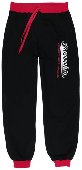 Lavecchia 2020 Sweatpants with Cuff Black/Red - Melegítőnadrág & rövidnadrág - Melegítőnadrág & Melegítő Rövidnadrág 2XL-12XL
