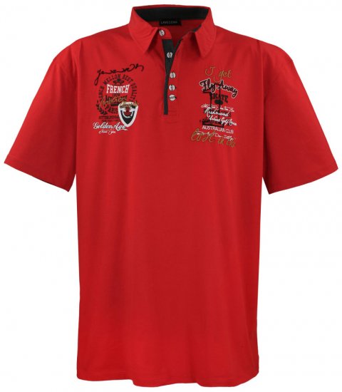Lavecchia 3101 Printed Jersey Poloshirt Red - Pólóingek - Galléros Pólók 2XL-8XL - Pólóingek 2XL-8XL