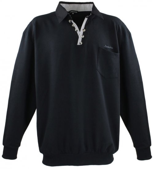 Lavecchia 602 Collar Sweatshirt Black - Pulóverek & kapucnis pulóverek - Pulóverek & Kapucnis pulóver 2XL-12XL
