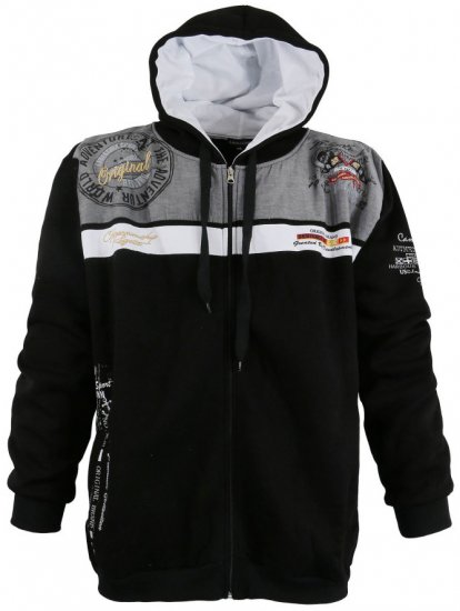 Lavecchia 2022 Printed Zipper Hoodie Black - Pulóverek & kapucnis pulóverek - Pulóverek & Kapucnis pulóver 2XL-12XL