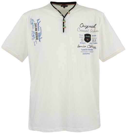 Lavecchia 2042 Printed T-shirt White - Pólók - Nagyméretű pólók - 2XL-14XL