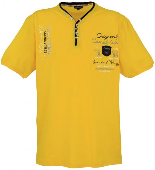 Lavecchia 2042 Printed T-shirt Yellow - Pólók - Nagyméretű pólók - 2XL-14XL