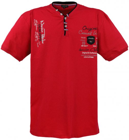 Lavecchia 2042 Printed T-shirt Red - Pólók - Nagyméretű pólók - 2XL-14XL