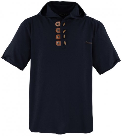 Lavecchia 609 T-shirt with Hoodie Black - Pólók - Nagyméretű pólók - 2XL-14XL