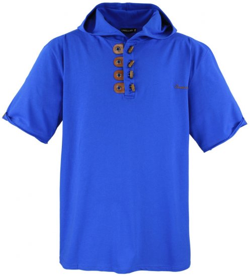 Lavecchia 609 T-shirt with Hoodie Royal Blue - Pólók - Nagyméretű pólók - 2XL-14XL