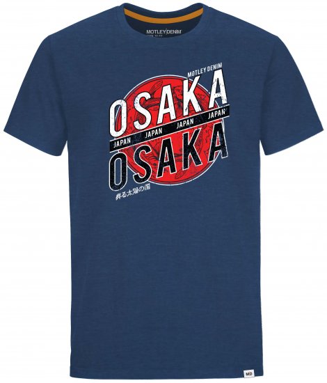 Motley Denim Leicester T-shirt Dark Indigo - Pólók - Nagyméretű pólók - 2XL-14XL