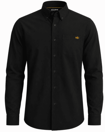 Motley Denim Lisbon Long Sleeve Shirt Black - Ingek - Ingek 2XL-10XL