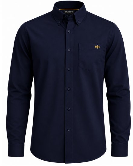 Motley Denim Lisbon Long Sleeve Shirt Navy - Ingek - Ingek 2XL-10XL