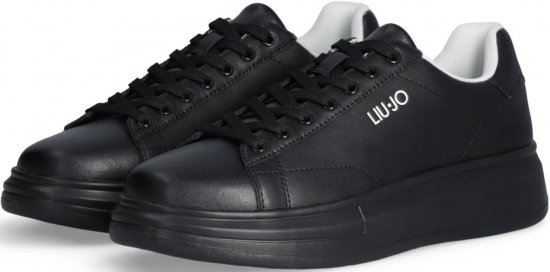 Liu Jo Big 01 Leather Sneakers Black/Black - Férfi cipők 40-52 - 