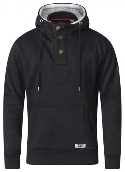 D555 Lorenzo Half zip Hoodie Black - Pulóverek & kapucnis pulóverek - Pulóverek & Kapucnis pulóver 2XL-12XL