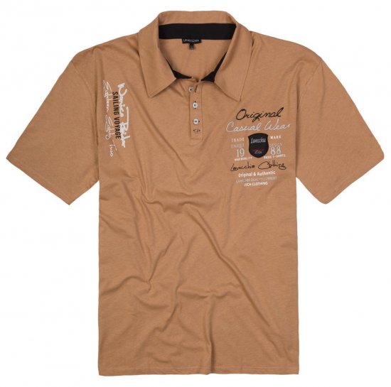 Lavecchia 610 Galléros póló Teveszín bézs - Pólóingek - Galléros Pólók 2XL-8XL - Pólóingek 2XL-8XL
