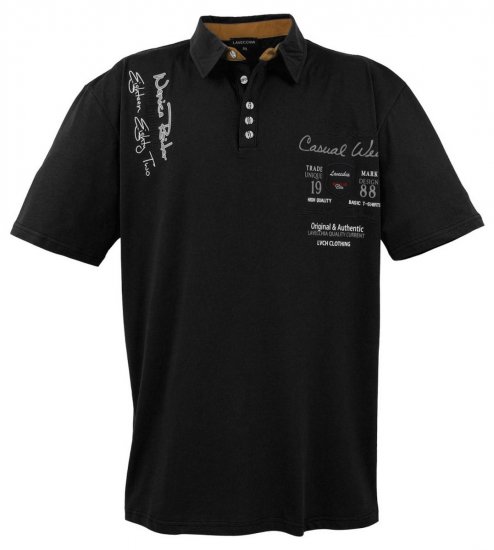 Lavecchia 610 Galléros póló Fekete - Pólóingek - Galléros Pólók 2XL-8XL - Pólóingek 2XL-8XL