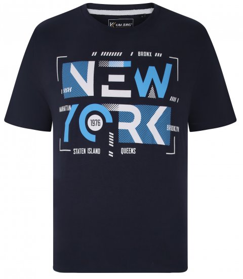 Kam Jeans 5736 NY Print T-Shirts 2-Pack - Pólók - Nagyméretű pólók - 2XL-14XL
