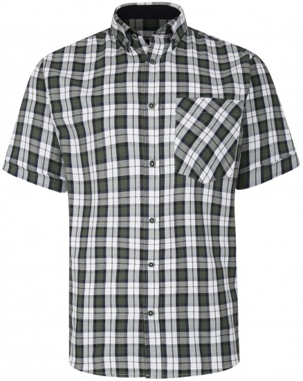 Kam Jeans 6286 Casual SS Check Shirt Forest - Ingek - Ingek 2XL-10XL