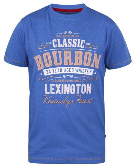 D555 Macmillan Bourbon Whiskey Crew Neck T-Shirt Blue - Pólók - Nagyméretű pólók - 2XL-14XL