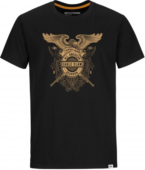 Motley Denim MANHATTAN T-shirt Black - Pólók - Nagyméretű pólók - 2XL-14XL