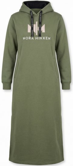 Nora Mikken MARI Maxi Hoodie Dress Green - Pulóverek & kapucnis pulóverek - 