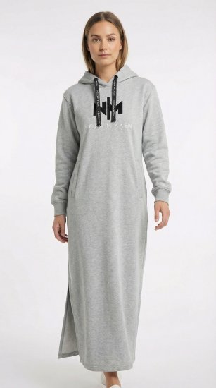 Nora Mikken MARI Maxi Hoodie Dress Grey - Pulóverek & kapucnis pulóverek - 