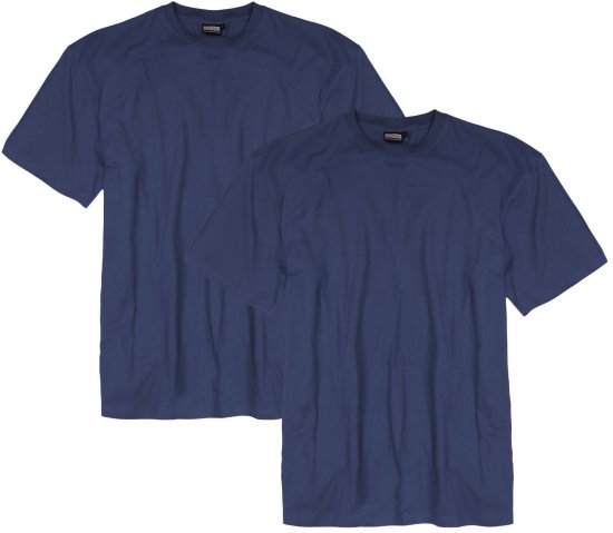 Adamo Marlon Comfort fit 2-pack T-shirt Denim Blue - Pólók - Nagyméretű pólók - 2XL-14XL