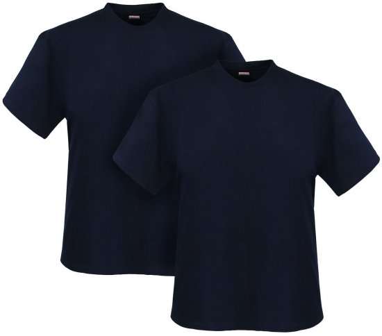 Adamo Marlon Comfort fit 2-pack T-shirt Navy - Pólók - Nagyméretű pólók - 2XL-14XL