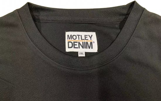 Motley Denim Technical T-shirt Black - Sportruházat - Nagyméretű Sportruházat 2XL-10XL