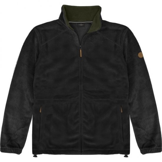 Double Outfitters MFT-7088 Fleece Full-Zip Jacket Black - Kabátok - Nagyméretű Kabátok - 2XL-8XL