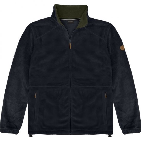 Double Outfitters MFT-7088 Fleece Full-Zip Jacket Navy - Kabátok - Nagyméretű Kabátok - 2XL-8XL