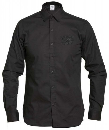 D555 Michael Couture Stretch Shirt Black - Ingek - Ingek 2XL-10XL