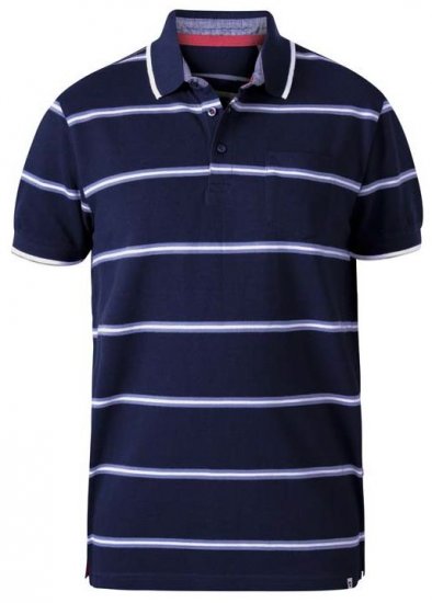 D555 Montego Twin Stripe Pique Polo - Pólóingek - Galléros Pólók 2XL-8XL - Pólóingek 2XL-8XL