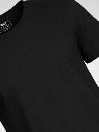 D555 Smartly Póló kerek nyakú Fekete 5 db-os csomag - Pólók - Nagyméretű pólók - 2XL-14XL