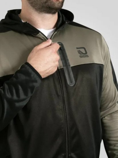 D555 Southport Cipzáras kapucnis pulóver Fekete - Pulóverek & kapucnis pulóverek - Pulóverek & Kapucnis pulóver 2XL-12XL