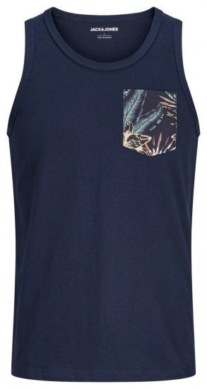 Jack & Jones Honolulu Pocket Tanktop Navy - Pólók - Nagyméretű pólók - 2XL-14XL