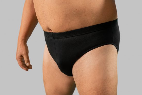 20 Nodi Stretch Cotton Briefs with Embroidered Side Label Black - Alsónemű & Strandruhák - Nagyméretű Alsónemű 2XL-8XL