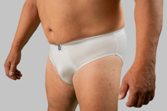 20 Nodi Stretch Cotton Briefs with Internal Elastic Band and Low Rise White - Alsónemű & Strandruhák - Nagyméretű Alsónemű 2XL-8XL
