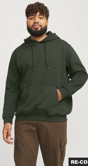 Jack & Jones Bradley Hoodie Dark Green - Pulóverek & kapucnis pulóverek - Pulóverek & Kapucnis pulóver 2XL-12XL