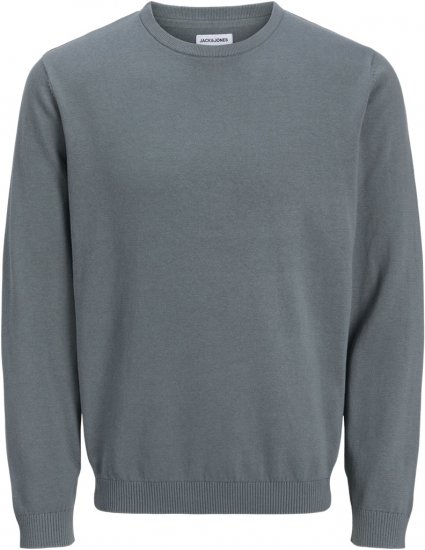 Jack & Jones BASIC Knitted Sweater Grey - Pulóverek & kapucnis pulóverek - Pulóverek & Kapucnis pulóver 2XL-12XL