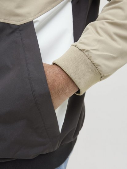 Jack & Jones Rush Bomber Hoodie Grey - Kabátok - Nagyméretű Kabátok - 2XL-8XL