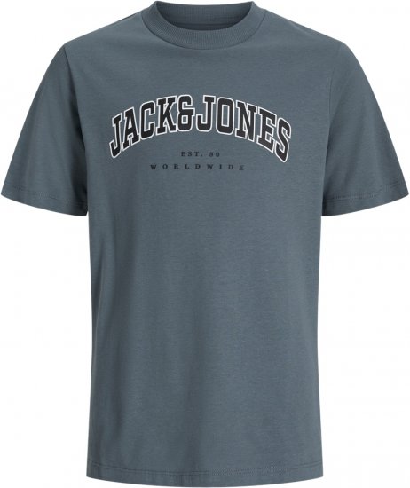 Jack & Jones Caleb Varsity T-Shirt Grey - Pólók - Nagyméretű pólók - 2XL-14XL