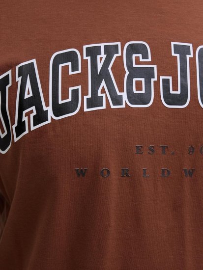 Jack & Jones Caleb Varsity T-Shirt Red - Pólók - Nagyméretű pólók - 2XL-14XL