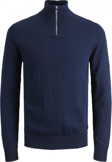 Jack & Jones Emil Knitted Pullover Blue - Pulóverek & kapucnis pulóverek - Pulóverek & Kapucnis pulóver 2XL-12XL