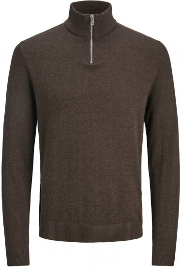 Jack & Jones Emil Knitted Pullover Brown - Pulóverek & kapucnis pulóverek - Pulóverek & Kapucnis pulóver 2XL-12XL